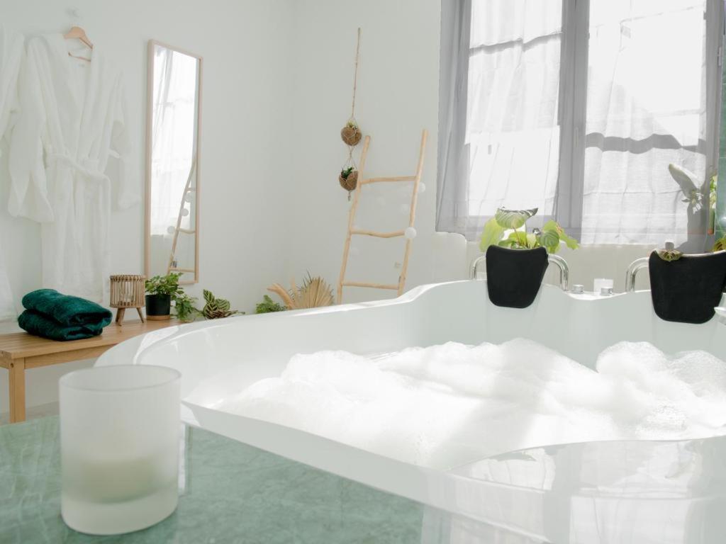 Evasion Tropicale - Studio Avec Spa, Cosy Et Renove Au Coeur De Soissons - 2 Pers Ngoại thất bức ảnh